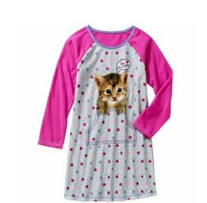NEW Girls Long Sleeve Sleep Gown